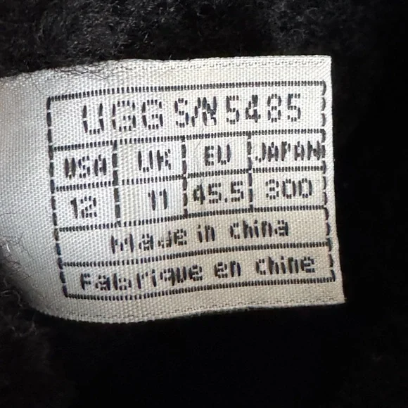 UGG Australia Vintage Beacon Shearling Leather Winter Boots Warm Black 12